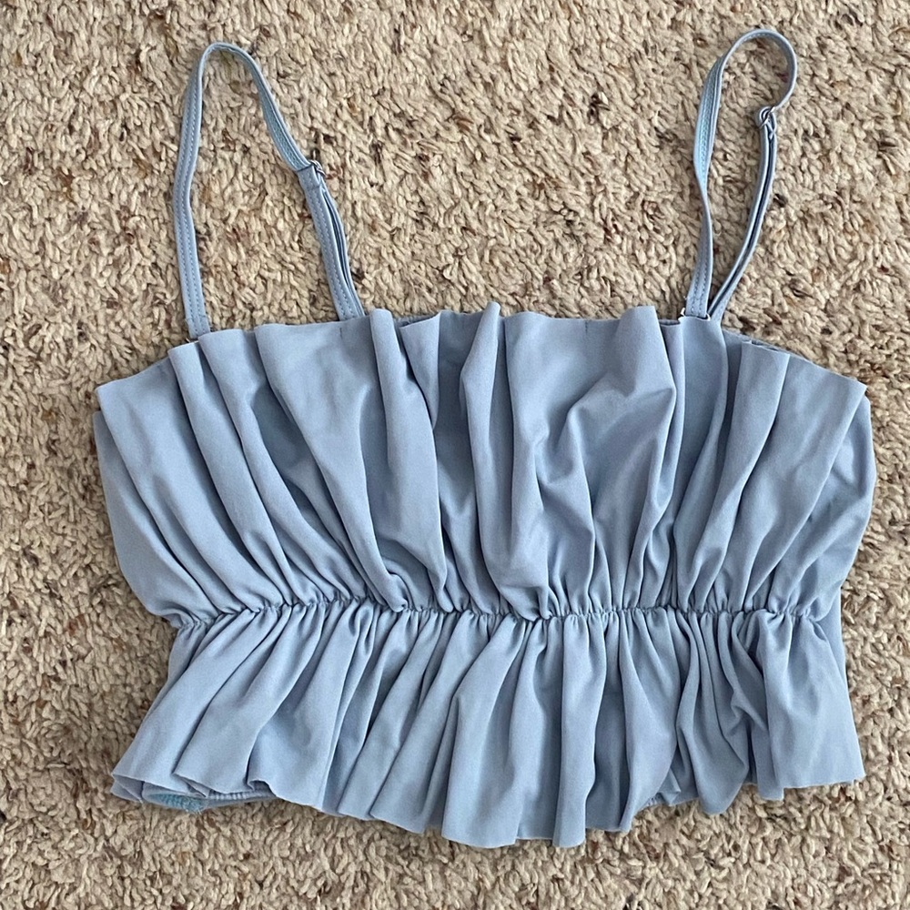 Kortni Jeane oversized ruffle swim top